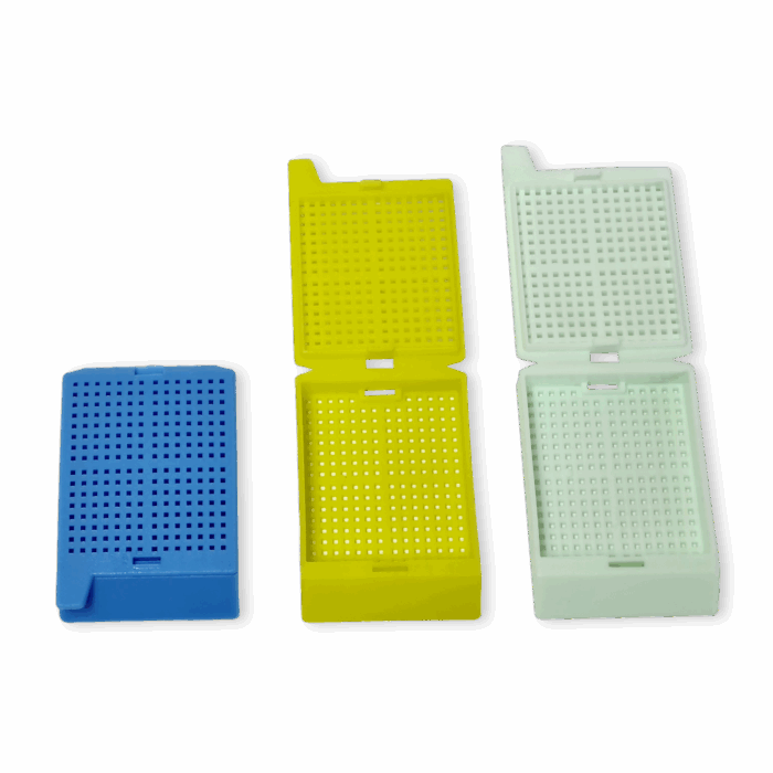 Embedding Cassettes Square Holes. Snap-Latch Lid