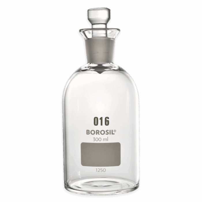300ml B.O.D Bottle. With Stopper and Cap. Glass