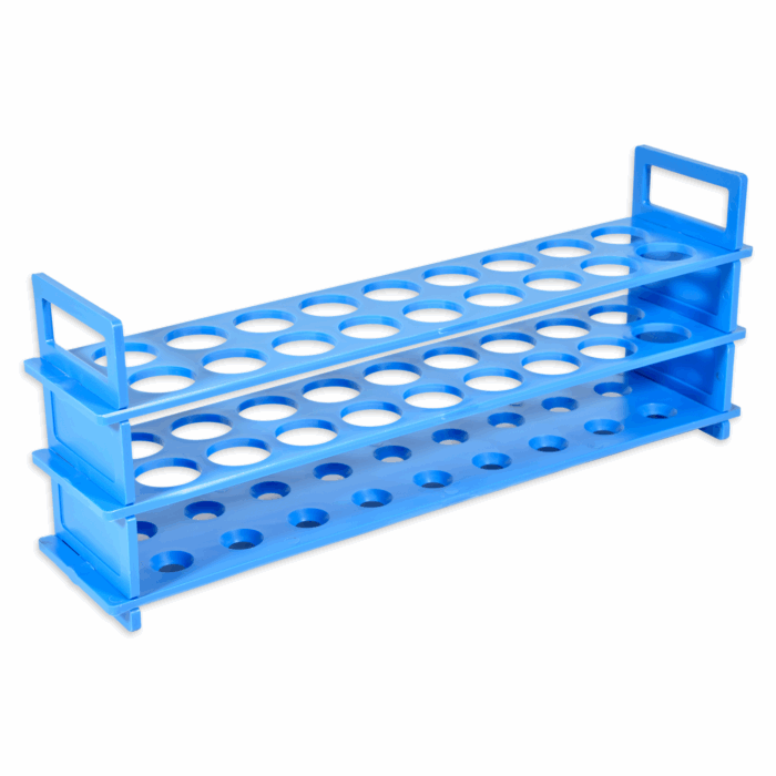 25mm Test Tube Stand. 18 Place. Blue
