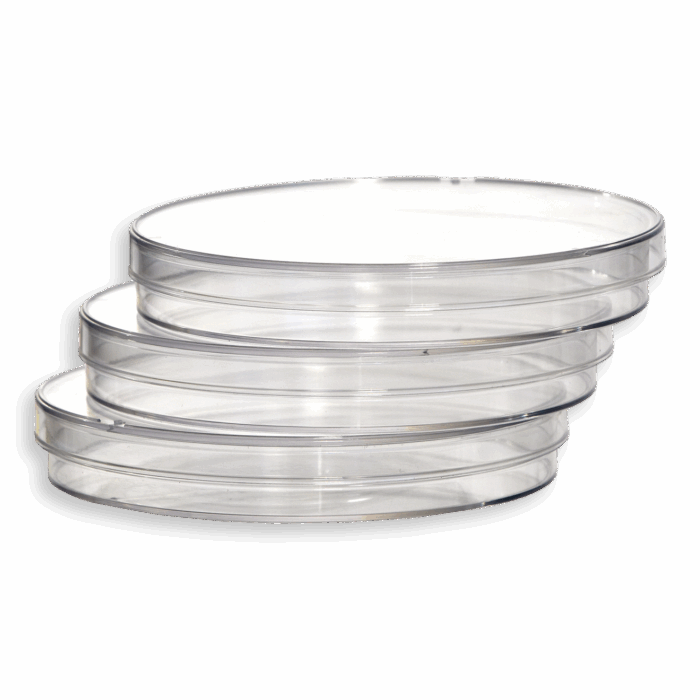 90mm Petri Dishes. 2 Room Polystyrene Sterile