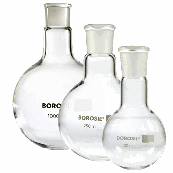 Boiling Flasks. Round Bottom. Glass
