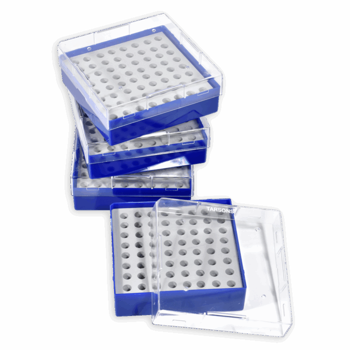 64 Place Rack. for 1.5-2ml Tubes with Foam Tube Holder. PC/LDPE. Slip Lid