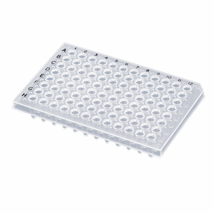 0.2ml 96 Well PCR Plate. Half-Skirt. Natural