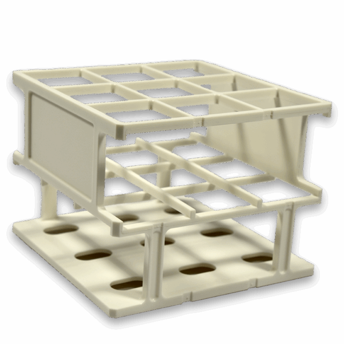 13mm Polywire One Rack. Half Size. 36 Place. White