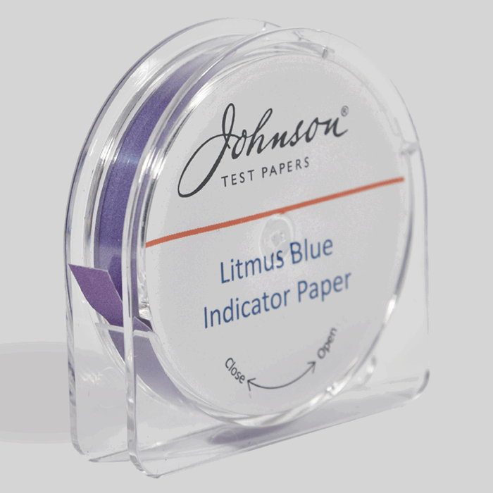 pH < 7 Litmus Paper Acid Test. Blue. 5m x 7mm reel