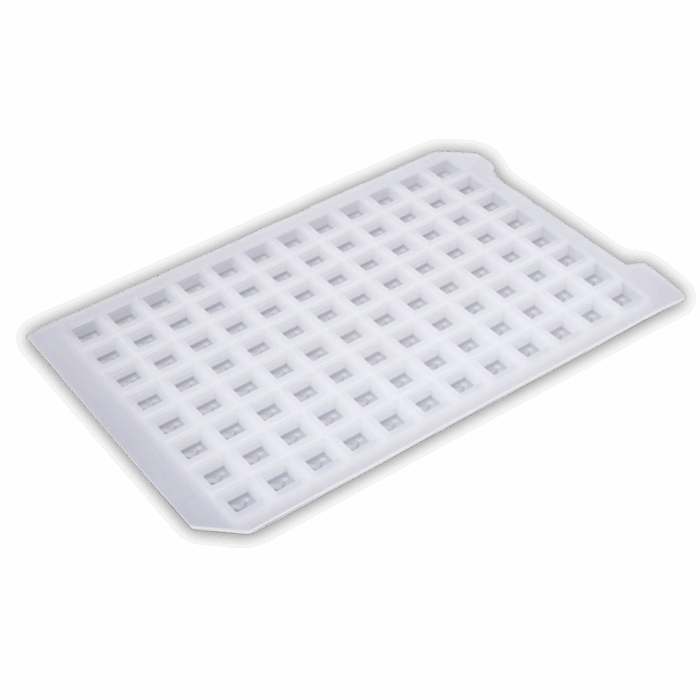 96 Well Silicone Sealing Mat. Square Well Plate Pre-slit