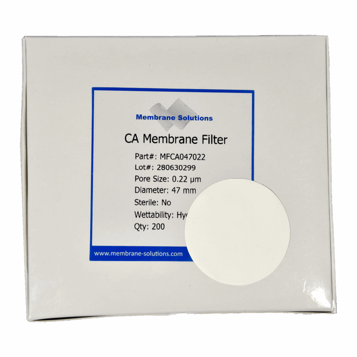 CA Membrane Filter 0.22µm. 47mm dia