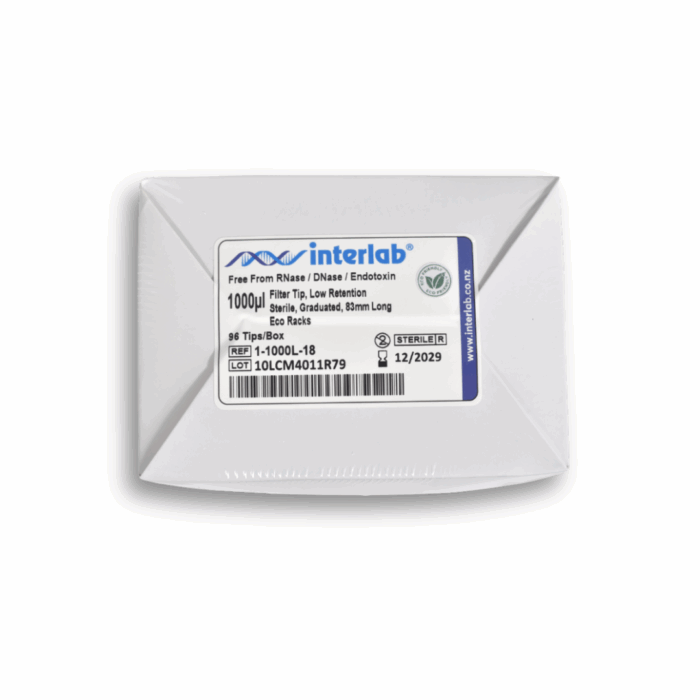 1000ul Filter Pipette Tips. 83mm Long. Low Retention. Biodegradable Eco Racked. Sterile - Image 2