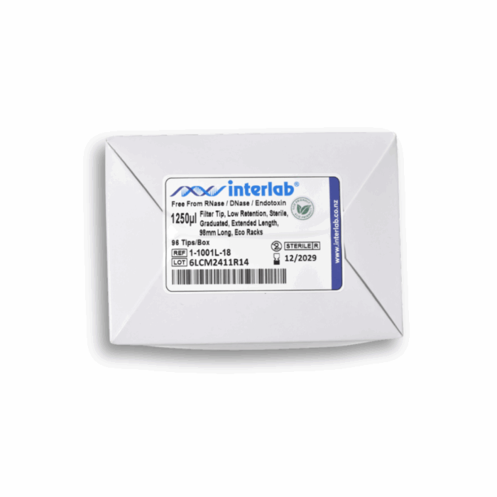 1250ul Filter Pipette Tips. 98mm Long. Low Retention. Biodegradable Eco Racked. Sterile - Image 2