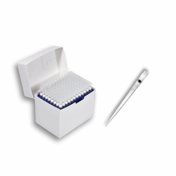 1250ul Filter Pipette Tips. 98mm Long. Low Retention. Biodegradable Eco Racked. Sterile
