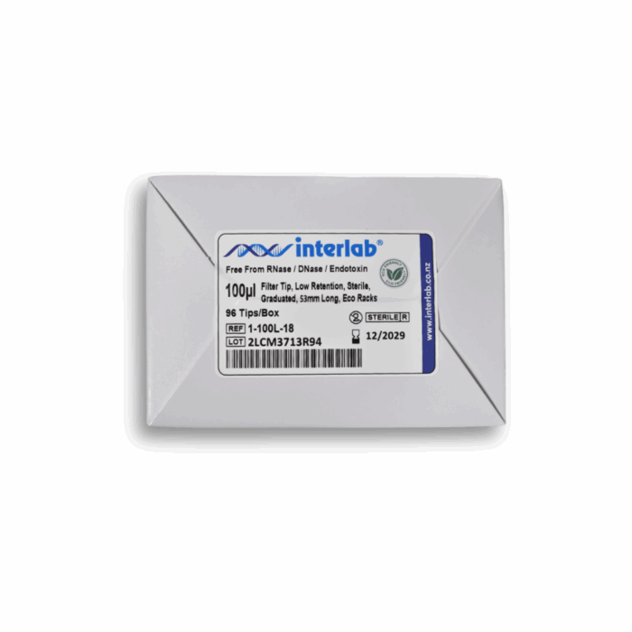 100ul Filter Tip 53mm, Low Retention, Biodegradable Eco Racked, Sterile. - Image 2