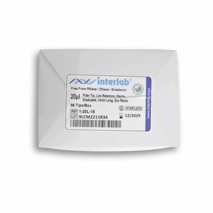 20ul Filter Tip 53mm, Low Retention, Biodegradable Eco Racked, Sterile. - Image 2