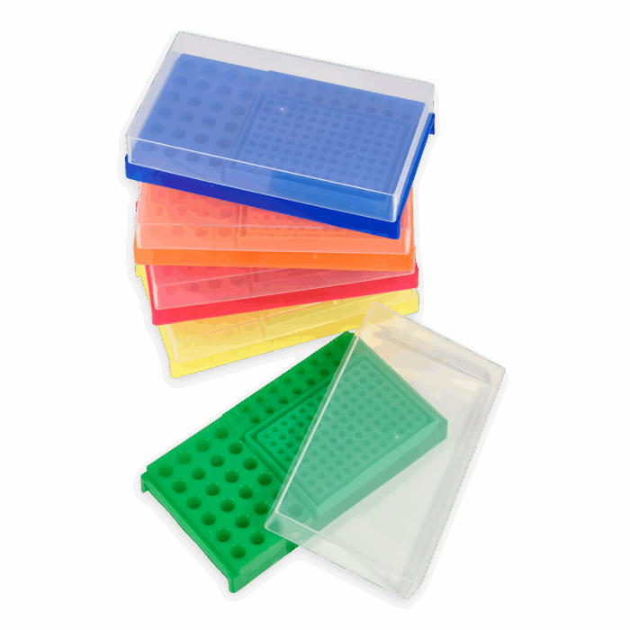 96 Well PCR Workstation fir 0.5ml-2ml Tubes. Assorted Colours