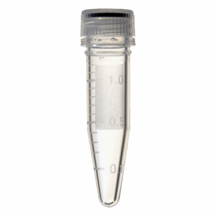 1.5ml Microcentrifuge Tube. Screw Thread. With Cap Attached. Non-Freestanding. Sterile