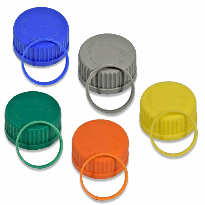 Screw Caps and Pouring Ring for Reagent Bottles. GL-45