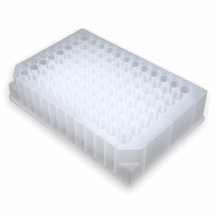 1.1ml 96 Well Plate. Round Well. U Bottom. Low Profile. Polypropylene