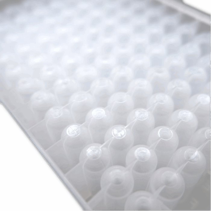 1.1ml 96 Well Plate. Round Well. U Bottom. Low Profile. Polypropylene - Image 2