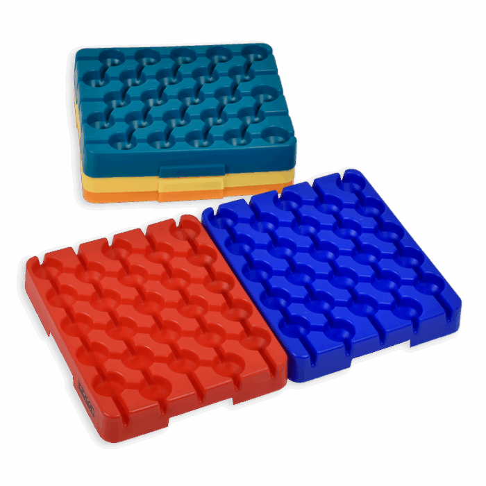 25 Place Reusable Rack for 50ml Tubes Assorted Colours