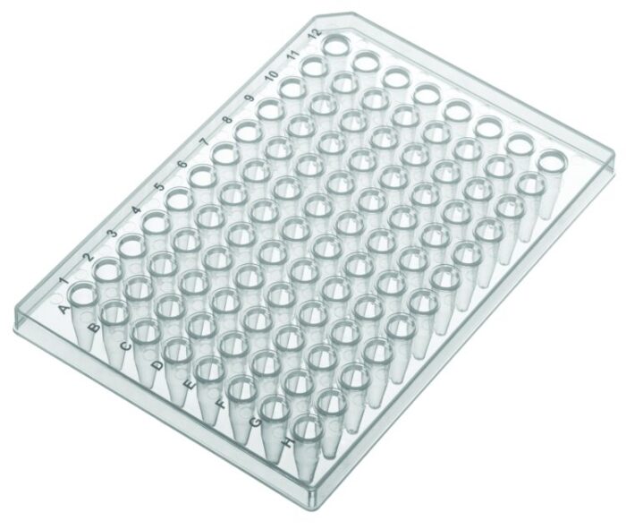 0.2ml 96 Well PCR Plate. Half Skirt. Natural