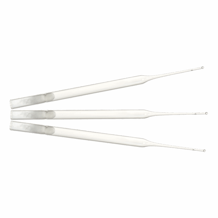 150mm Pasteur Pipette. Closed Tip Cotton in Mouth. Soda Lime Glass