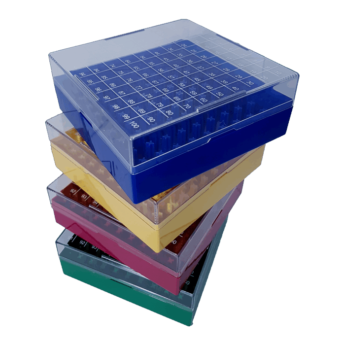 2 Inch Freezer Boxes (-190°c) for 0.5-2.0ml Tubes. 81 and 100 Places. Polycarbonate - Image 2