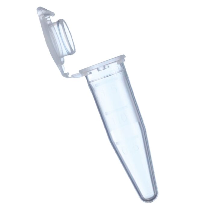 1.5ml Microcentrifuge Tube. Locking Flip Cap. Round Bottom. Natural
