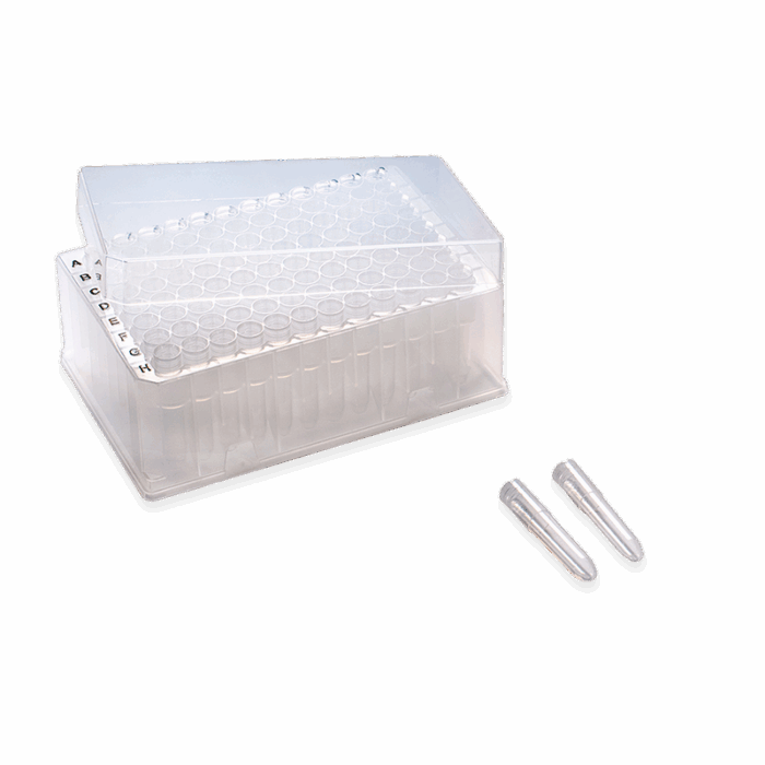 1.2ml Sample Library Tubes. 8-Strip. PE. Sterile