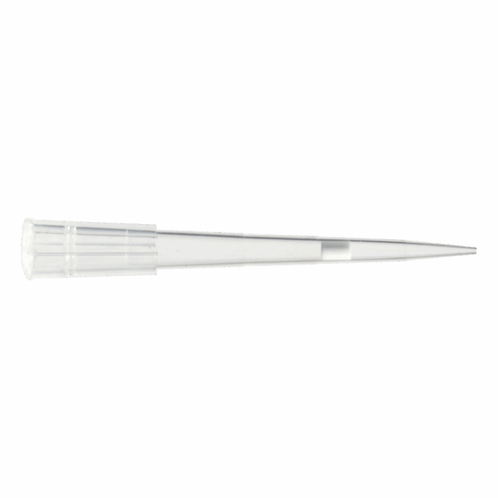 20ul Filter Pipette Tips. 47mm Long. Low Retention. Racked. Sterile