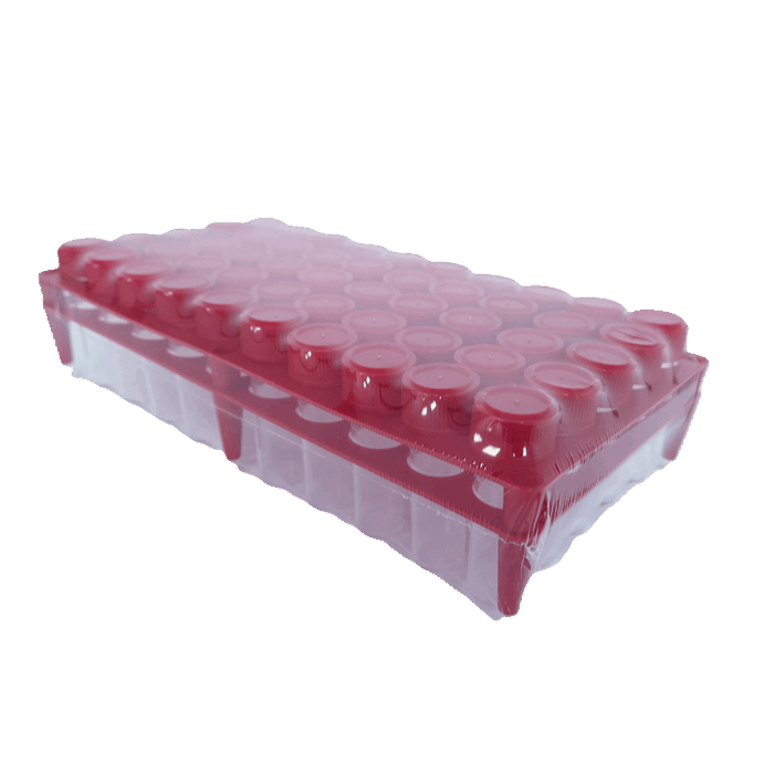 5ml Collection Tube, Red Screw Cap, Non-Labelled, Sterile