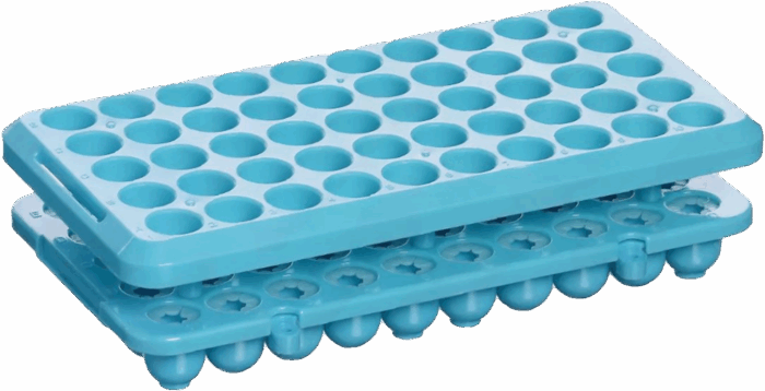 10-18mm Holding Rack 50 Place Blue