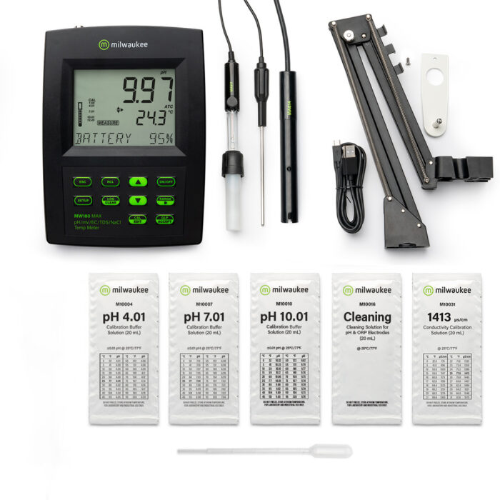 Milwaukee pH/ORP/EC/TDS/NaCL/Temp Logging Bench Meter - Image 4