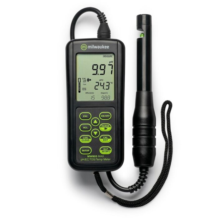 Milwaukee MAX 4-in-1 pH/EC/TDS/Temp Combo Meter with ATC