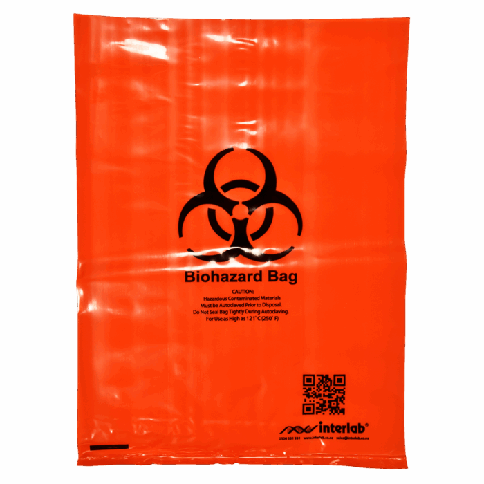 215x300mm Biohazard Bag Orange