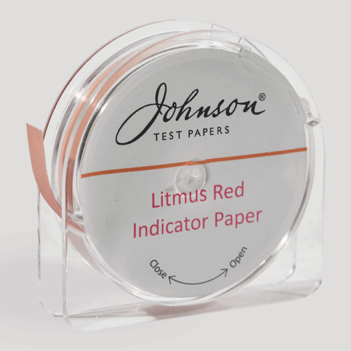 pH > 7 Litmus Paper Alkali Test. Red. 5m x 7mm reel