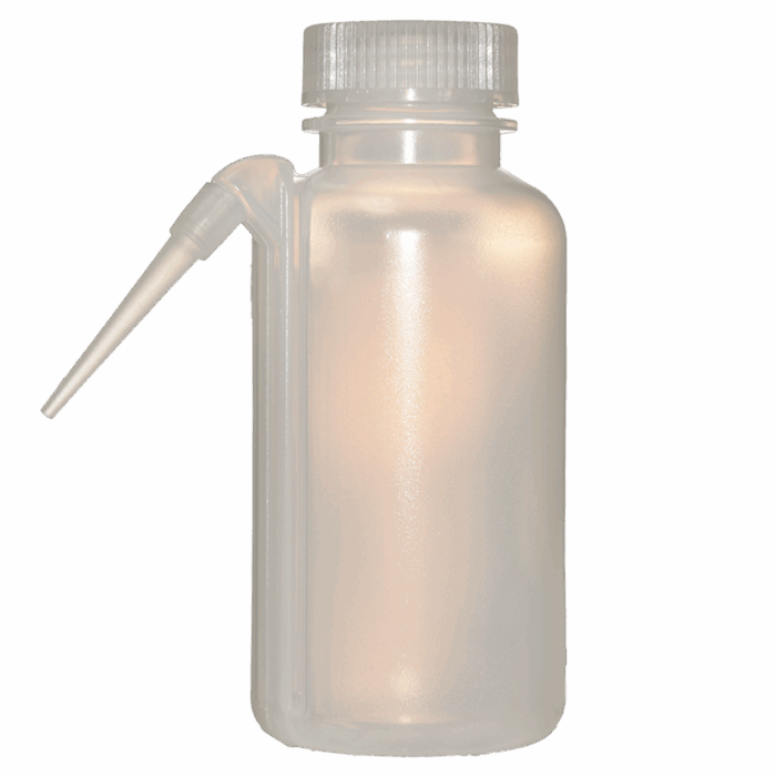 500ml Wash Bottle. Wide Mouth. Side Delivery