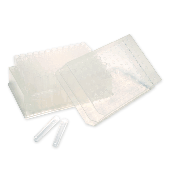 1.1ml Sample Library Tubes. Individual. Racked. PE