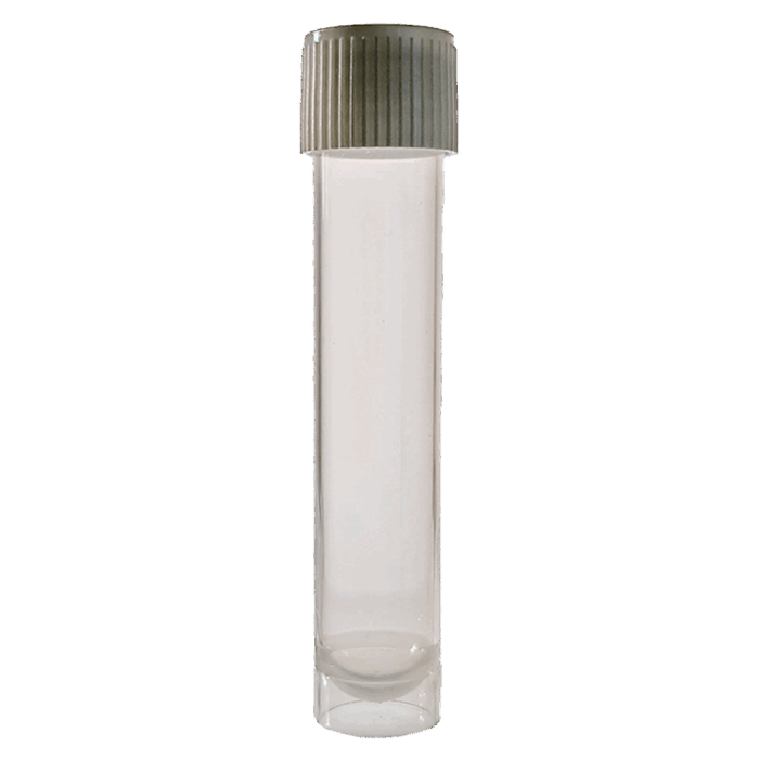 10ml Tube. With screw cap attached. Freestanding
