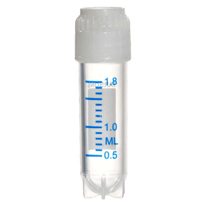 1.8ml Cryochill Vial. Star Foot. External Thread. Sterile