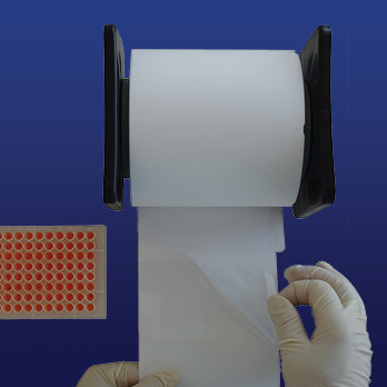 PlateSeal Film Incubation QuickApply Dispenser with Pre-Scored Sheets on a Roll