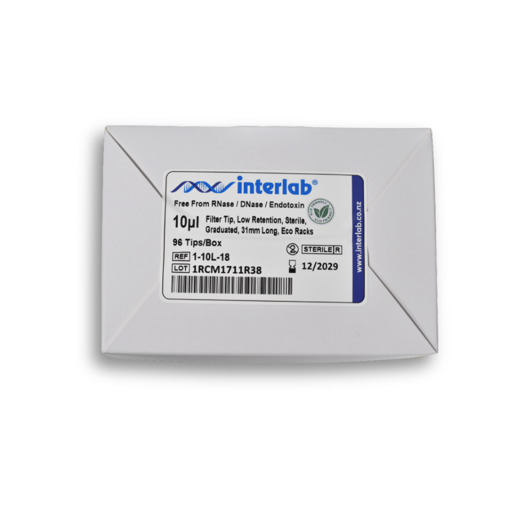 10ul Filter Pipette Tips. 31mm Long. Low Retention. Biodegradable Eco Racked. Sterile – view 2